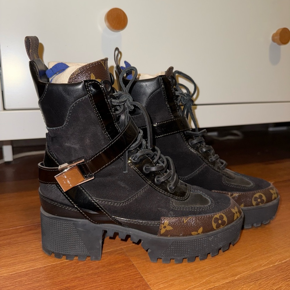 Authentic Louis Vuitton Platform Dessert Boots